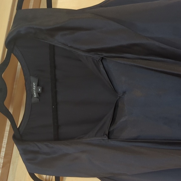 Karen Kane black blouse with tie front - Picture 3 of 4